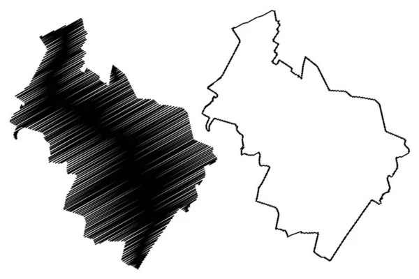 Мідден Дренте Муніципалітет Королівство Нідерландів Голландія Провінція Дренте Картографічна Векторна — стоковий вектор