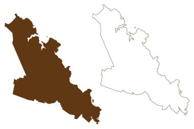 Batı Tamar Konseyi (Avustralya Cumhuriyeti, Tazmanya, Lutruwita) harita vektör çizimi, Batı Tamar haritası