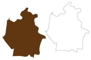 Maribyrnong şehri (Avustralya Cumhuriyeti, Victoria Eyaleti, Vic) harita vektör çizimi, çizim Maribyrnong haritası