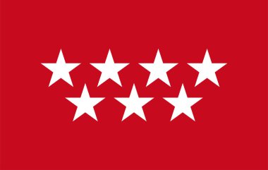 Madrid Topluluğu Bayrağı (İspanya Krallığı, İspanya Özerk Topluluğu) Comunidad de Madrid
