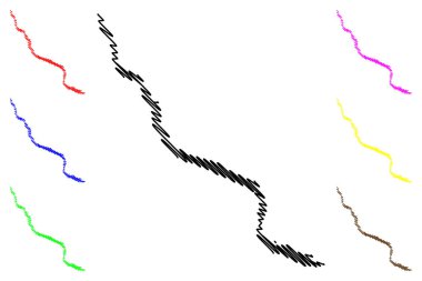 Lake Chelan (United States, North America, us) map vector illustration, scribble sketch map