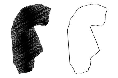 Rozendaal belediyesi (Hollanda Krallığı, Hollanda, Gelderland veya Guelders ili) harita vektör çizimi, çizim Rozendaal haritası