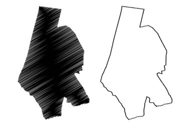 Schagen belediyesi (Hollanda Krallığı, Hollanda, Kuzey Hollanda veya Noord-Hollanda eyaleti) harita vektör çizimi, çizim haritası