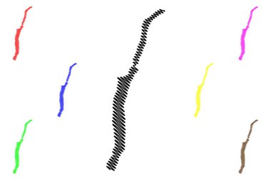 Lake Mabel (Canada, North America) map vector illustration, scribble sketch map