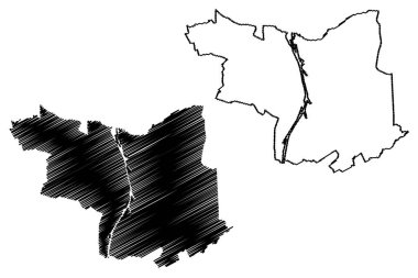 Terneuzen Belediyesi (Hollanda Krallığı, Hollanda, Zeeland veya Zealand ili) harita çizimi, çizim haritası