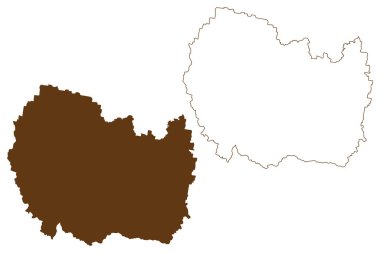 Sahne Yüzey Bölgesi (Avustralya Cumhuriyeti, Queensland Eyaleti) harita vektör illüstrasyonu, çizim çizimi