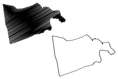 Venray belediyesi (Hollanda Krallığı, Hollanda, Limburg) harita vektör çizimi, çizim çizimi Venroj haritası