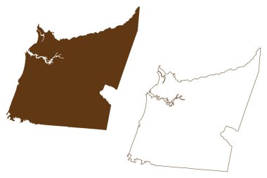 Kowanyama Aborjin Shire 'si (Avustralya Cumhuriyeti, Queensland Eyaleti) harita vektör çizimi, karalama çizimi Kowanyama haritası