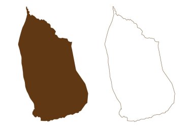 Pormpuraw Aborjin Shire 'si (Avustralya Cumhuriyeti, Queensland Eyaleti) harita vektör çizimi, çizim çizimi Pormpuraw haritası