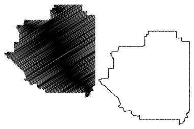 Bölüm No. 4 (Kanada, Alberta Eyaleti, Kuzey Amerika) harita vektör çizimi, çizim haritası, Alberta nüfus sayımı bölümü