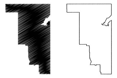Bölüm No. 16 (Kanada, Alberta Eyaleti, Kuzey Amerika) harita vektör çizimi, çizim haritası, Alberta nüfus sayımı bölümü