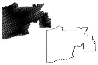 Bölüm No. 19 (Kanada, Alberta Eyaleti, Kuzey Amerika) harita vektör çizimi, çizim haritası, Alberta nüfus sayımı bölümü