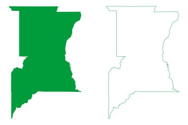 Primavera de Rondonia belediyesi (Rondonia Eyaleti, RO, Brezilya Belediyeleri, Federatif Brezilya Cumhuriyeti) harita vektör çizimi, çizim haritası