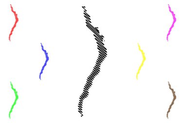 Lake Slocan (Canada, North America) map vector illustration, scribble sketch map