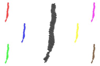 Lake Tatlayoko (Canada, North America) map vector illustration, scribble sketch map