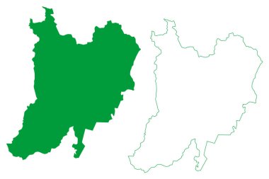 Machadinho dOeste belediyesi (Rondonia Eyaleti, RO, Brezilya Belediyeleri, Brezilya Federatif Cumhuriyeti) harita vektör çizimi, çizim Machadinho d 'Oeste haritası
