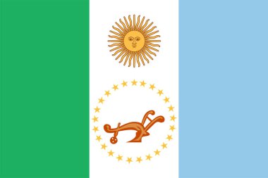 Chaco Eyaleti Bayrağı (Arjantin Cumhuriyeti, Arjantin, Güney Amerika) 
