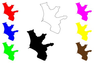 Lima Başkenti (Peru Cumhuriyeti) harita vektör çizimi, Ciudad de Los Reyes haritası karala