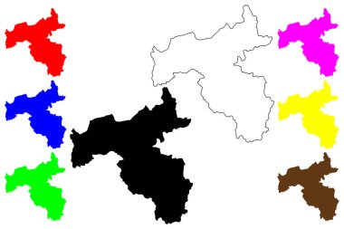 Datong Şehri (Çin Halk Cumhuriyeti, PRC) harita vektör çizimi, karalama taslağı Tatung ilçe şehir haritası