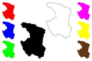 Xining Şehri (Çin Halk Cumhuriyeti, PRC) harita vektör illüstrasyonu, karalama taslağı Sining Prefecture-level şehir haritası