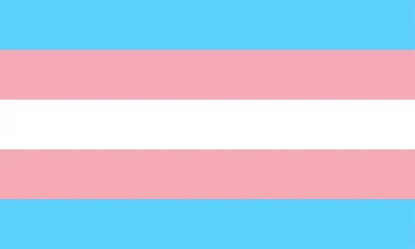 Transseksüel Gurur Gökkuşağı Bayrağı Lgbt Topluluğu Açık Mavi Açık Pembe Stok Vektör