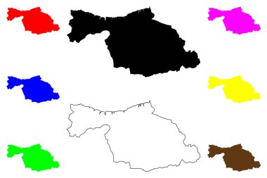 Jiangyin şehri (Çin Halk Cumhuriyeti, PRC) harita vektör çizimi, çizim Kiangyin İlçe düzeyinde şehir haritası