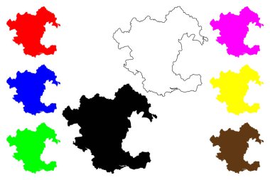 Jieyang şehri (Çin Halk Cumhuriyeti, PRC) harita vektör çizimi, çizim Kityang şehir haritası