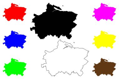 Changshu şehri (Çin Halk Cumhuriyeti, PRC) harita vektör ilüstrasyonu, Changshu ilçe şehir haritası çizimi