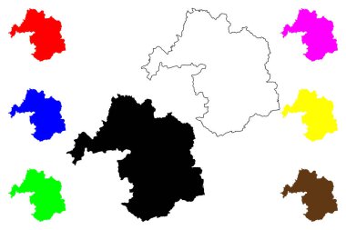 Yibin kenti (Çin Halk Cumhuriyeti, PRC) harita vektör illüstrasyonu, çizim Yibin ilçe şehir haritası