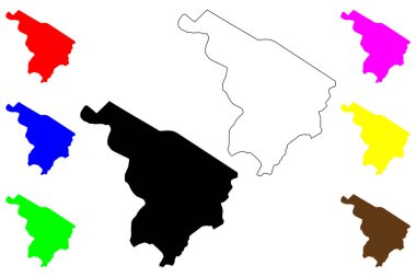 Matola kenti (Mozambik Cumhuriyeti) harita vektör çizimi, çizim Yibin il düzeyinde şehir haritası