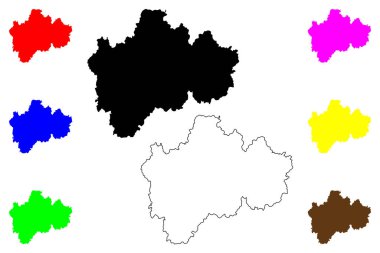 Jinhua şehri (Çin Halk Cumhuriyeti, PRC) harita vektör illüstrasyonu, kroki Kinhwa, Tsin Ua ilçe-şehir haritası