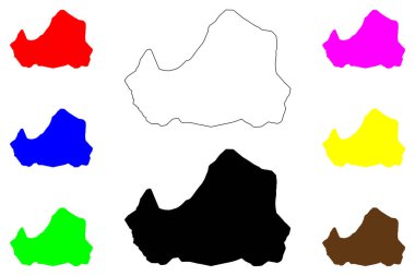 Mocamedes Şehri (Angola Cumhuriyeti) harita vektör çizimi, çizim çizimi Namibe haritası