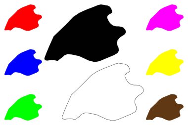 Ndalatando Şehri (Angola Cumhuriyeti) harita vektör çizimi, çizim N 'dalatando veya Vila Salazar Komünü haritası