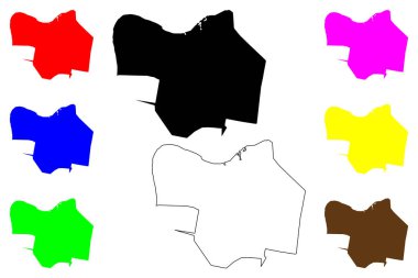 Parana şehri (Arjantin Cumhuriyeti, Arjantin) harita vektör çizimi, çizim haritası