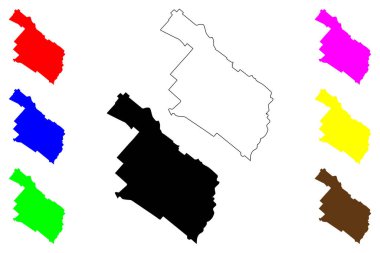 San Nicolas şehri (Arjantin Cumhuriyeti, Arjantin) harita vektör çizimi, çizim San Nicolas de los Arroyos haritası