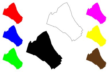 Schaerbeek şehri (Belçika Krallığı) harita vektör illüstrasyonu, Schaarbeek haritasını çiz