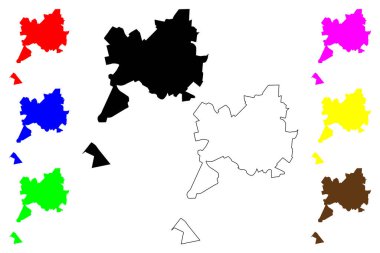 Araguaina şehri (Brezilya Federatif Cumhuriyeti, Tocantins State) harita vektör çizimi, çizim haritası