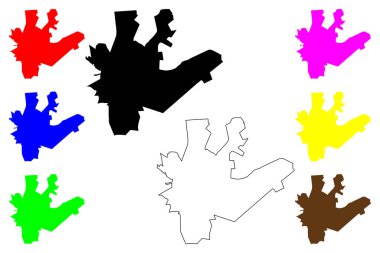 Araras city (Federative Republic of Brazil, Sao Paulo state) map vector illustration, scribble sketch Araras map clipart