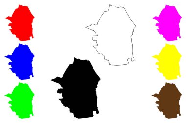 Colombo Şehri (Brezilya Federatif Cumhuriyeti, Parana Eyaleti) harita vektör çizimi, kroki çizimi Colombo haritası