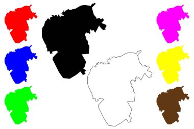 Fazenda Rio Grande (Brezilya Federatif Cumhuriyeti, Parana Eyaleti) harita vektör çizimi, çizim Fazenda Rio Grande haritası