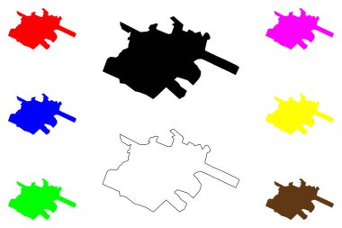 Formosa şehri (Brezilya Federatif Cumhuriyeti, Goias State) harita vektör çizimi, çizim Formosa haritası