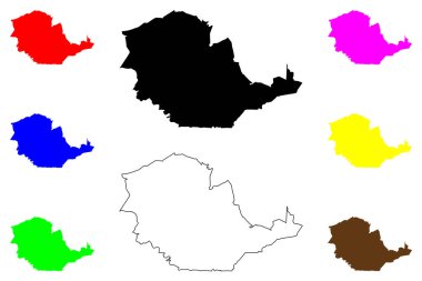 Francisco Morato şehri (Brezilya Federatif Cumhuriyeti, Sao Paulo eyaleti) harita vektör çizimi, çizim Francisco Morato haritası