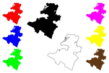 St. Johns şehri (Kanada, Newfoundland ve Labrador Eyaleti) harita vektör çizimi, çizim Aziz John 's harita
