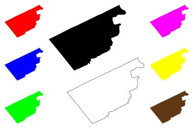 Waterloo şehri (Kanada, Ontario Eyaleti) harita vektör çizimi, çizim Waterloo haritası