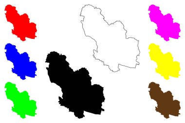 Bozhou şehri (Çin Halk Cumhuriyeti, PRC) harita vektör çizimi, çizim Bozhou ilçe şehir haritası