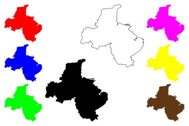 Lianyungang şehri (Çin Halk Cumhuriyeti, PRC) harita vektör çizimi, çizim Lienyunkang il haritası