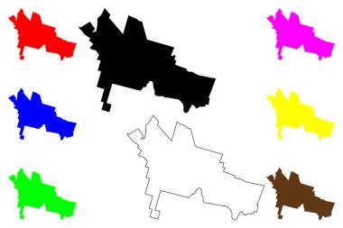 Apartado Şehri (Kolombiya Cumhuriyeti) harita vektör çizimi, çizim haritası