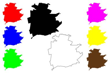 Palmira şehri (Kolombiya Cumhuriyeti) harita vektör çizimi, çizim Palmira haritası