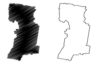 Pyrenees Bölgesi (Avustralya Cumhuriyeti, Victoria Eyaleti, Vic) harita vektör çizimi, çizim Pyrenees Shire Konseyi haritası