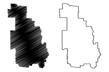Buloke Bölgesi (Avustralya Cumhuriyeti, Victoria Eyaleti, Vic) harita vektör çizimi, çizim Buloke Shire Konseyi haritası